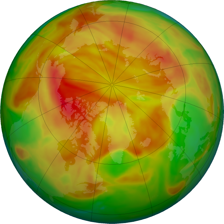 Arctic ozone map for 20 April 2018